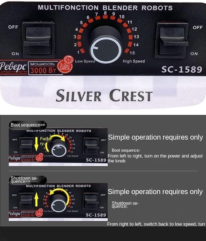 Electric Mixer Silver Crest with Meat Grinder