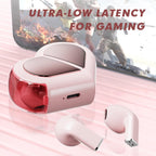 Pink Heart Design Wireless Earphones for Girls