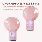 Pink Heart Design Wireless Earphones for Girls